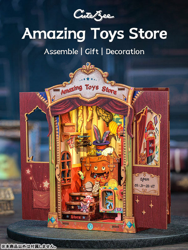CuteBee Amazing Toys Store Wooden Handmade DIY Doll House Book Shelf Kit - Image 13