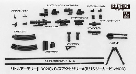 LittleArmory LD020 Guns Accessory A 1/12 Plastic Model - Image 2