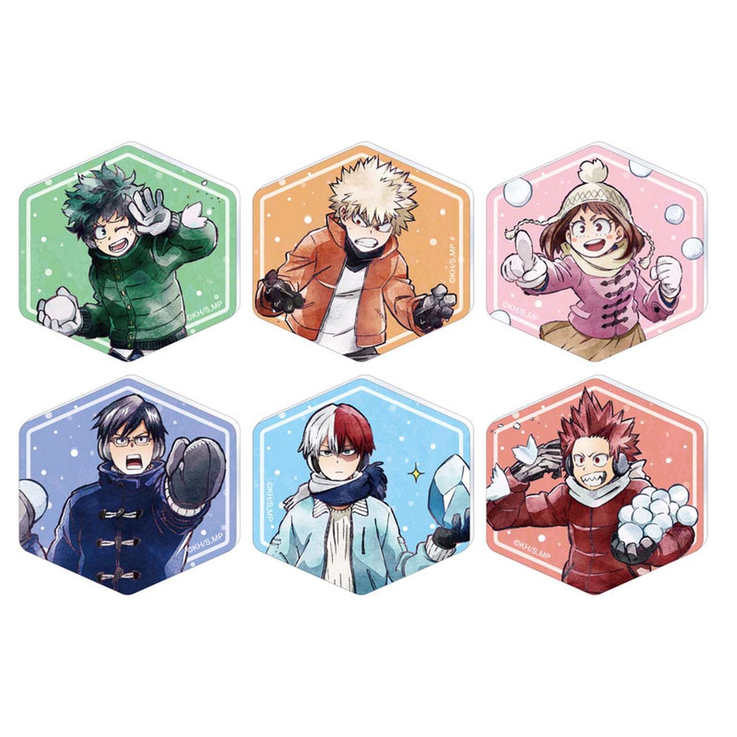 My Hero Academia Trading Acrylic Magnet Art-pic Snow Fight 6Pack BOX - Image 1