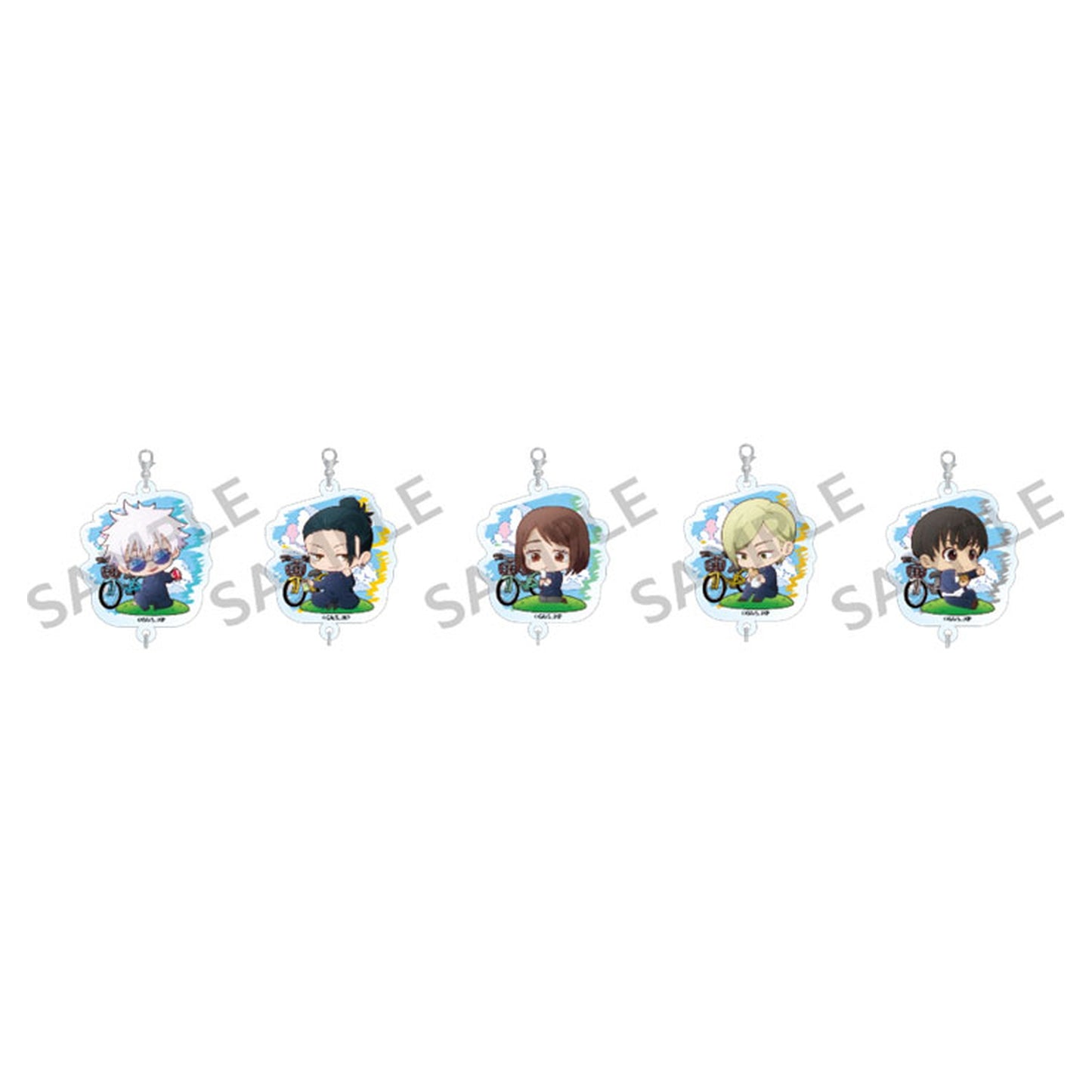 Jujutsu Kaisen Tradable Connecting Chibi Character Acrylic Charms Resting ver. 5Item Set - Image 1