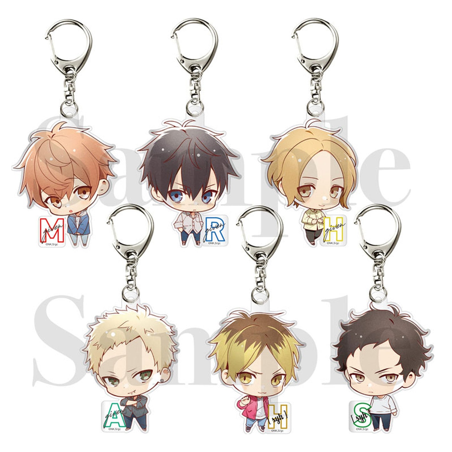 "Movie Given Hiiragi mix" Trading Initial Keychain Complete Set - Image 1