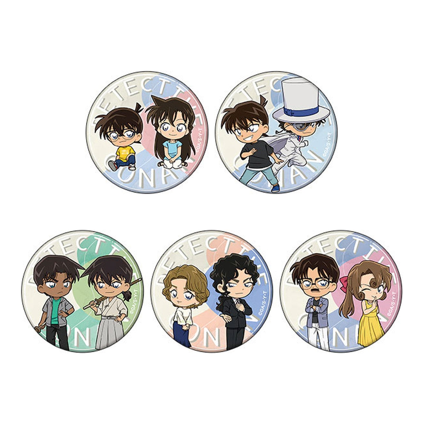 Detective Conan Chara Badge Collection 5Pack BOX - Image 1