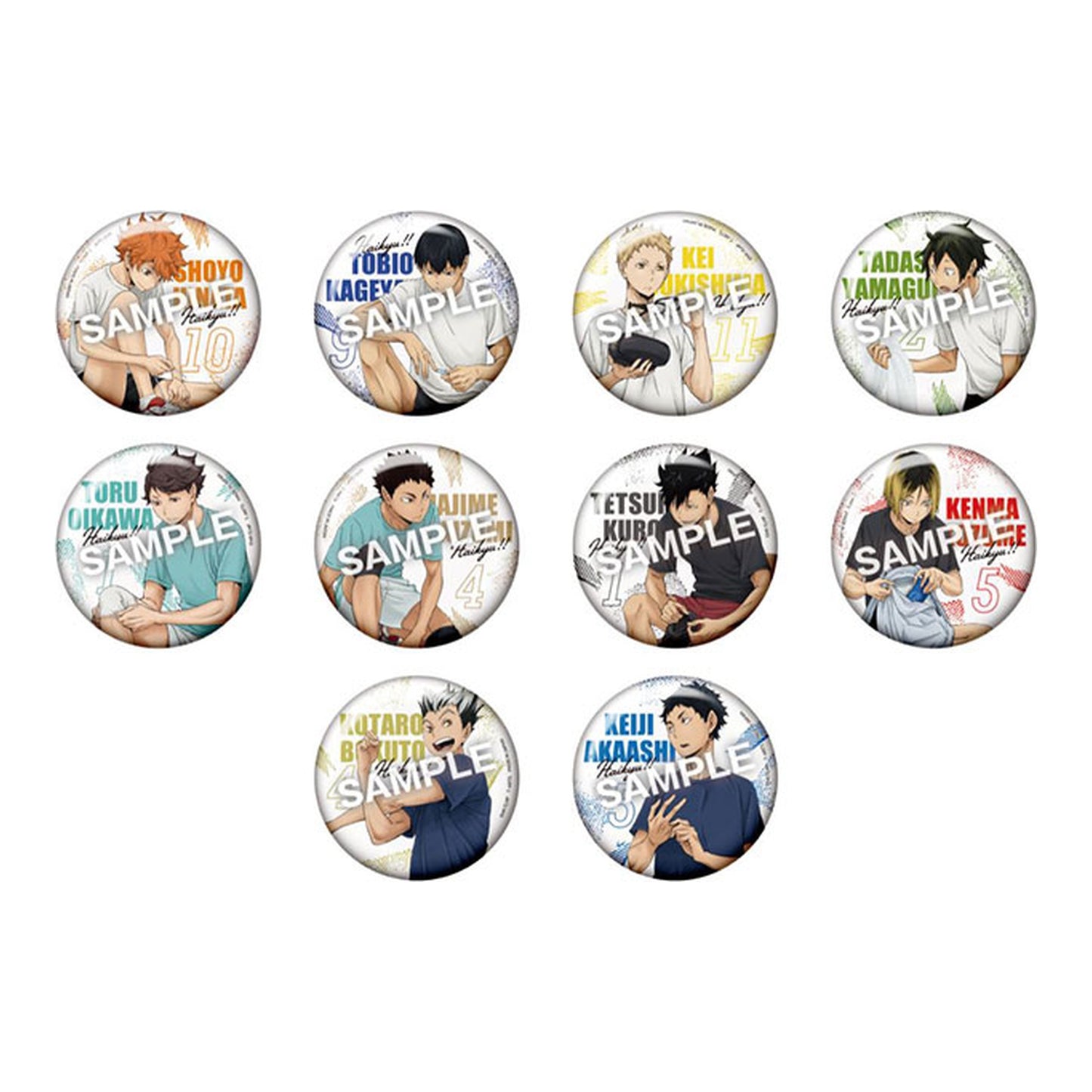 Color Palette Haikyuu!! Trading Tin Badge 10Pack BOX - Image 1