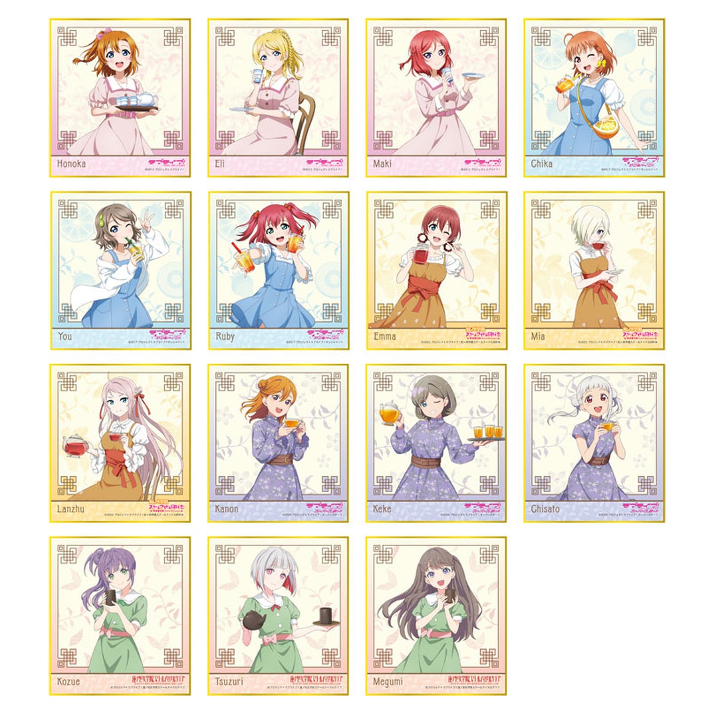Love Live! School idol project Mini Shikishi Collection Asia Tour Fair ver. 15Pack BOX - Image 1