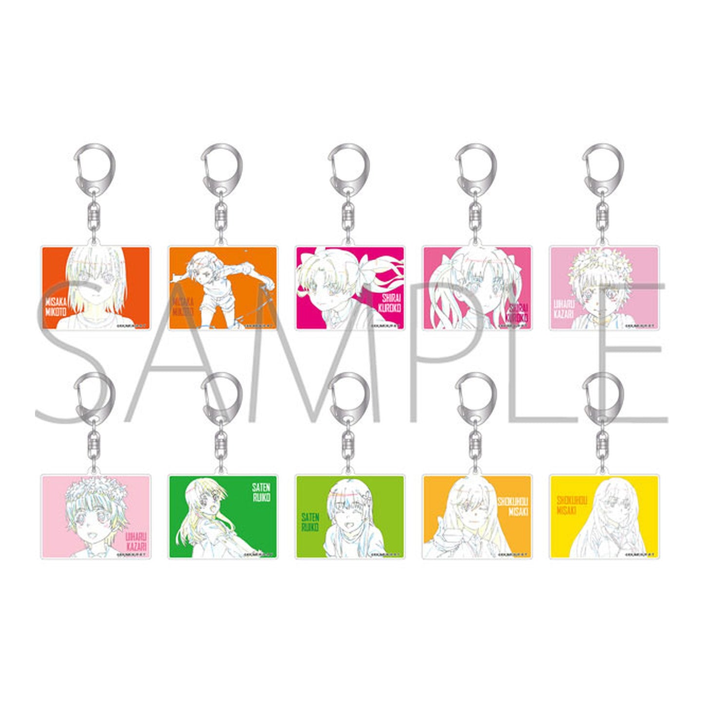Toaru Kagaku no Railgun T Acrylic Keychain Collection 10 Pack Box - Image 1