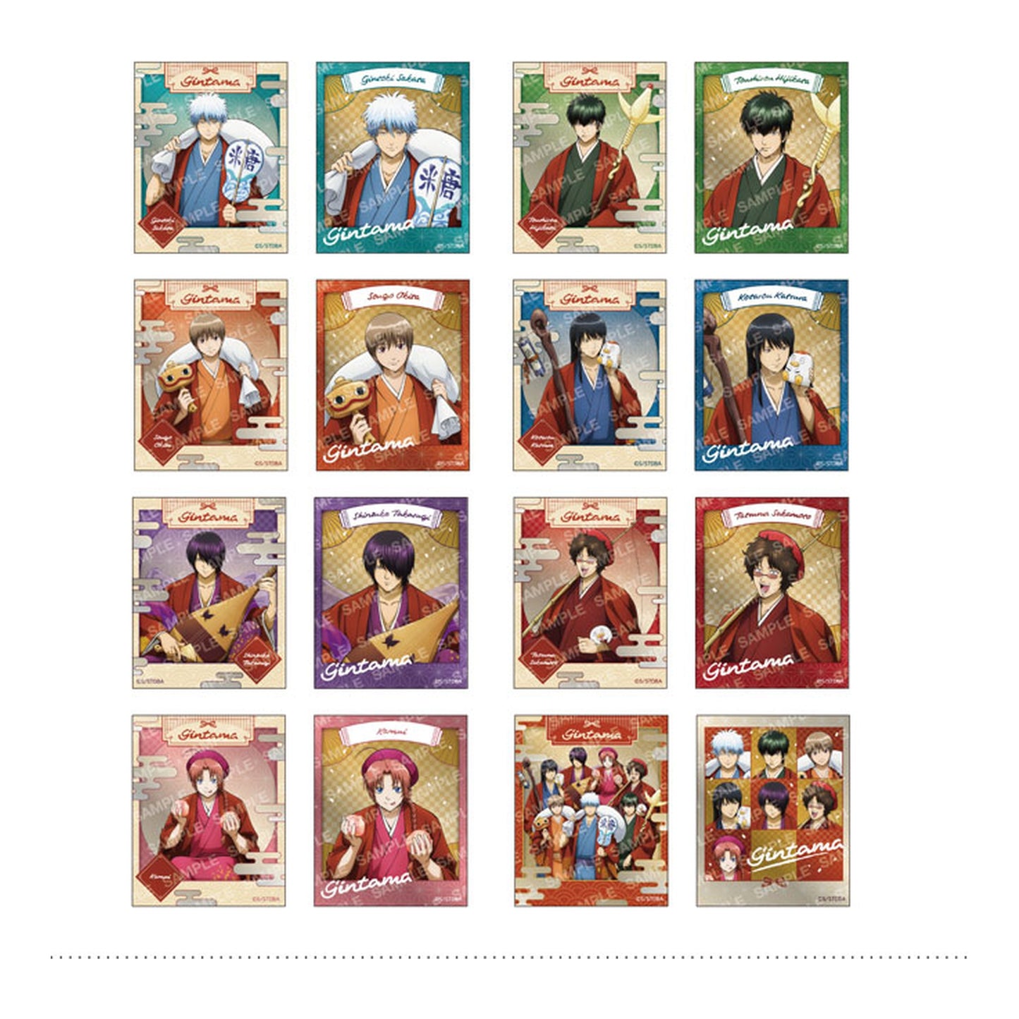 Gintama Photo Style Metal Sticker Collection -Shichifukujin- 8Pack BOX - Image 1