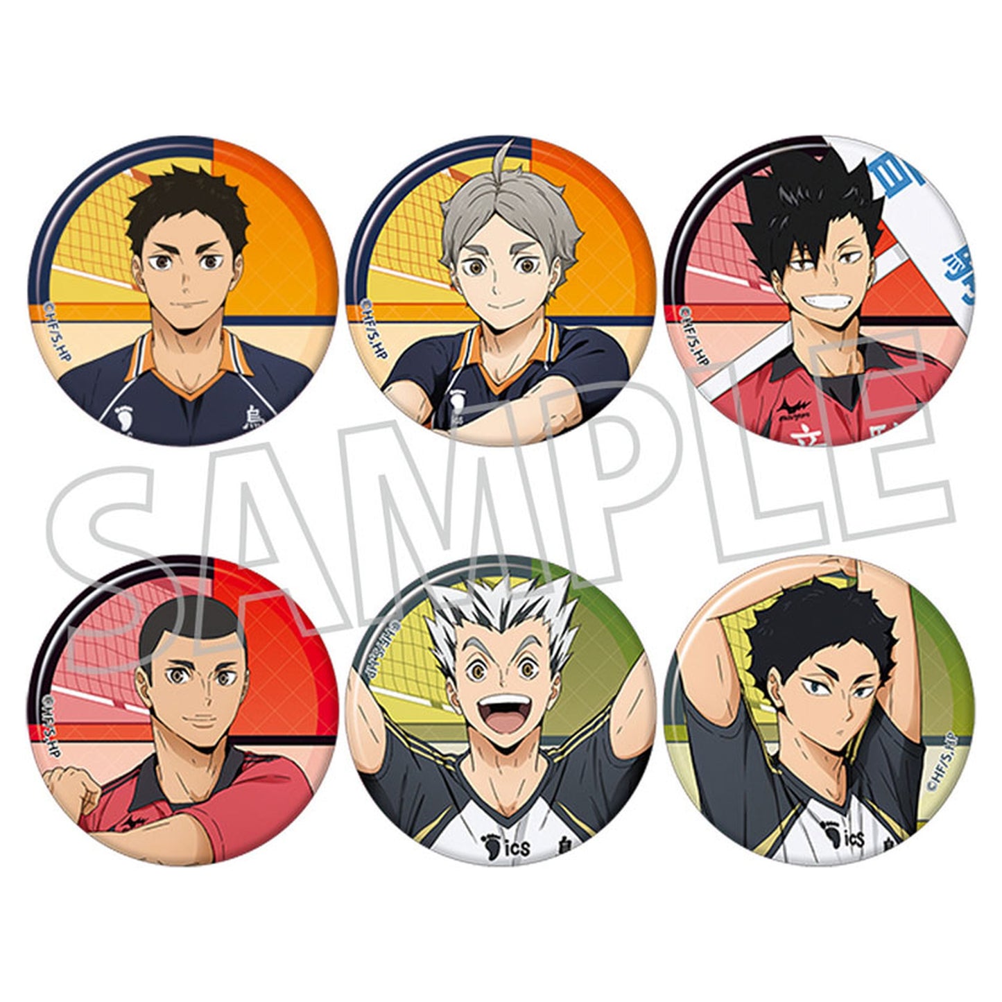 Haikyuu!! Chara Badge Collection 6Pack BOX - Image 1