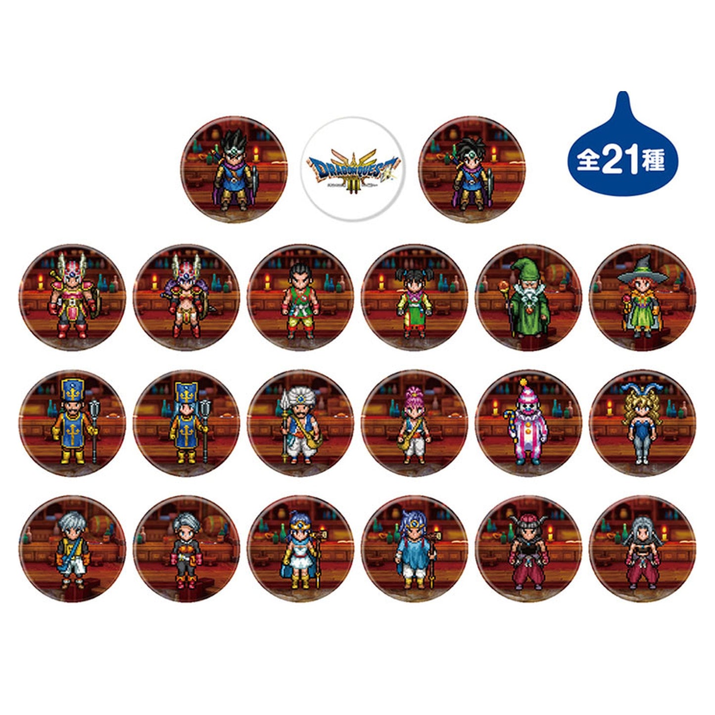 Dragon Quest III: The Seeds of Salvation Tin Badge 21 Pack BOX - Image 1
