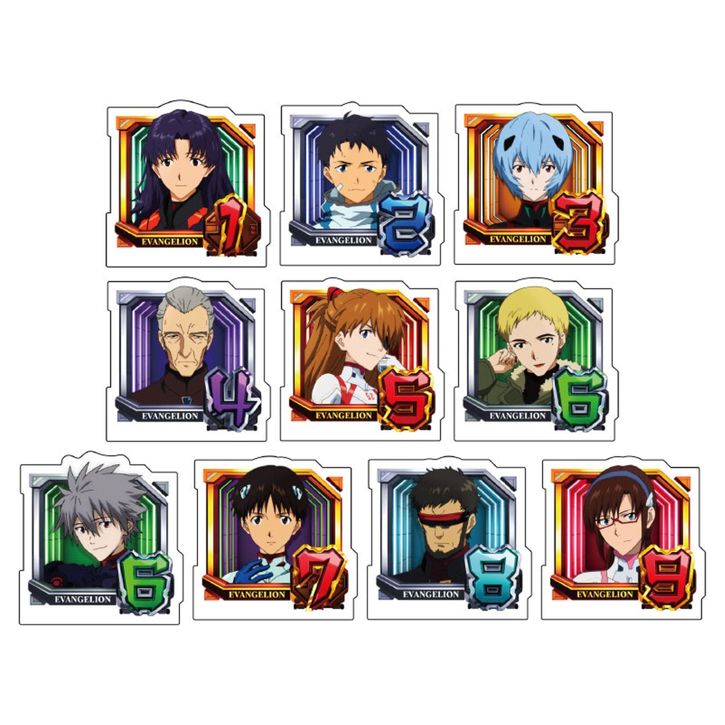 Pachinko Shin Evangelion Korotto Regular Design Acrylic Stand 10 Pack BOX - Image 1
