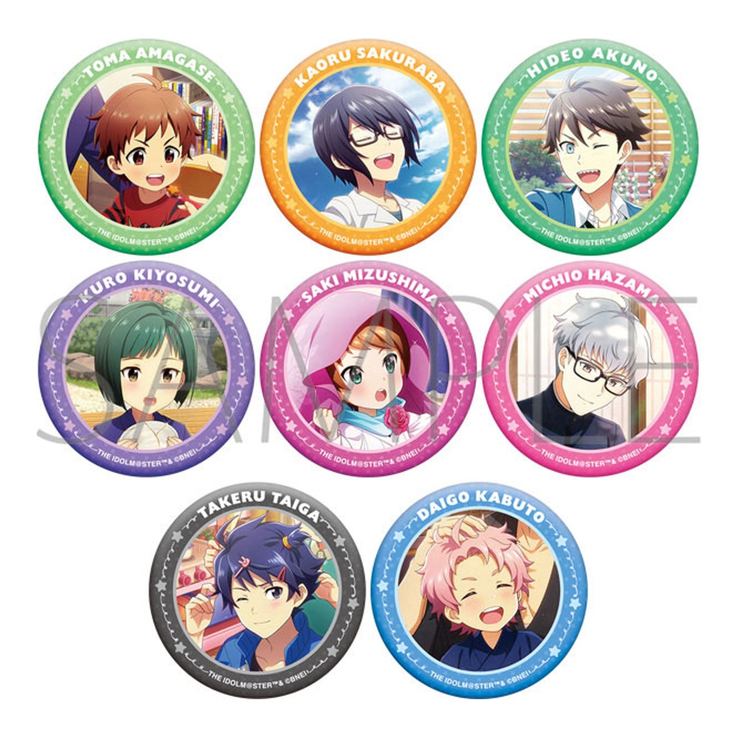 THE IDOLM@STER SideM Remember Shot Chara Badge Collection Vol. 5 8Pack BOX - Image 1