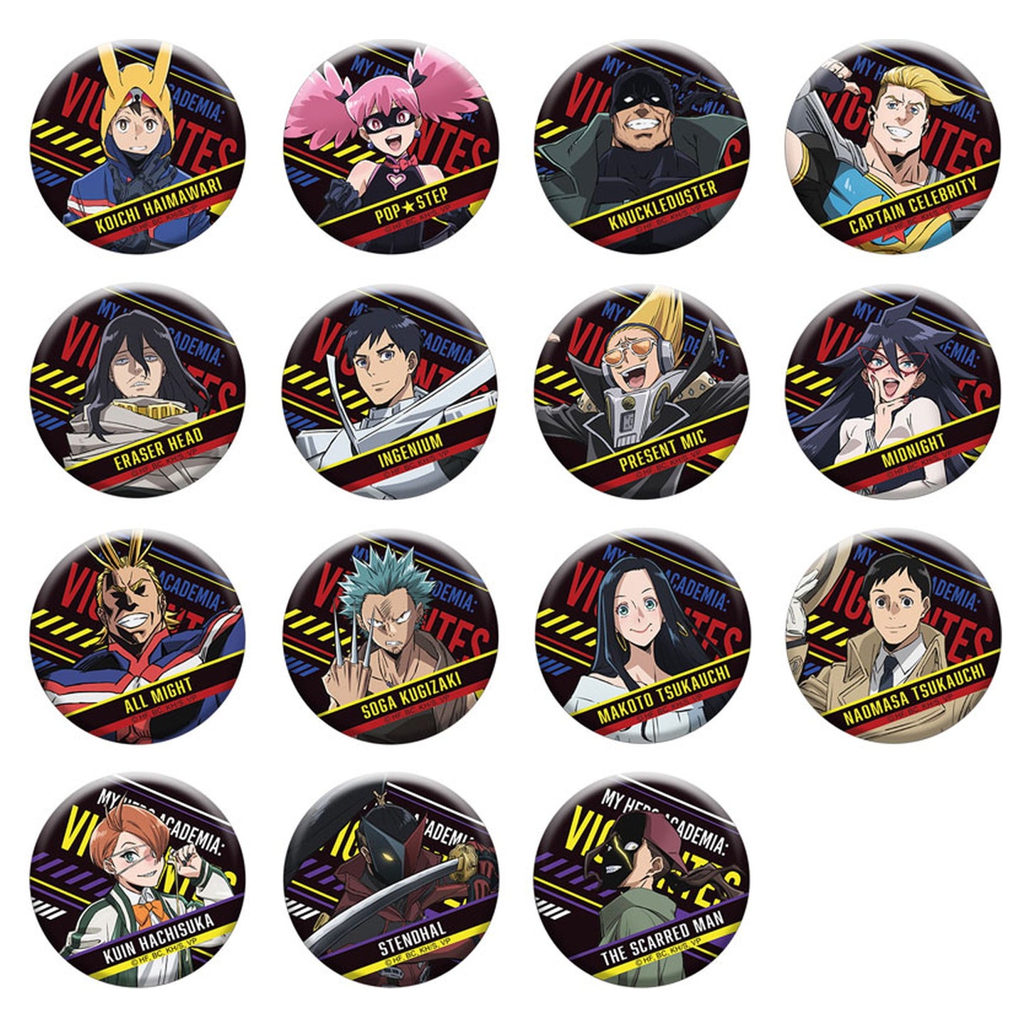 My Hero Academia: Vigilantes Tin Badge Collection (15 Pack Box) - Image 1