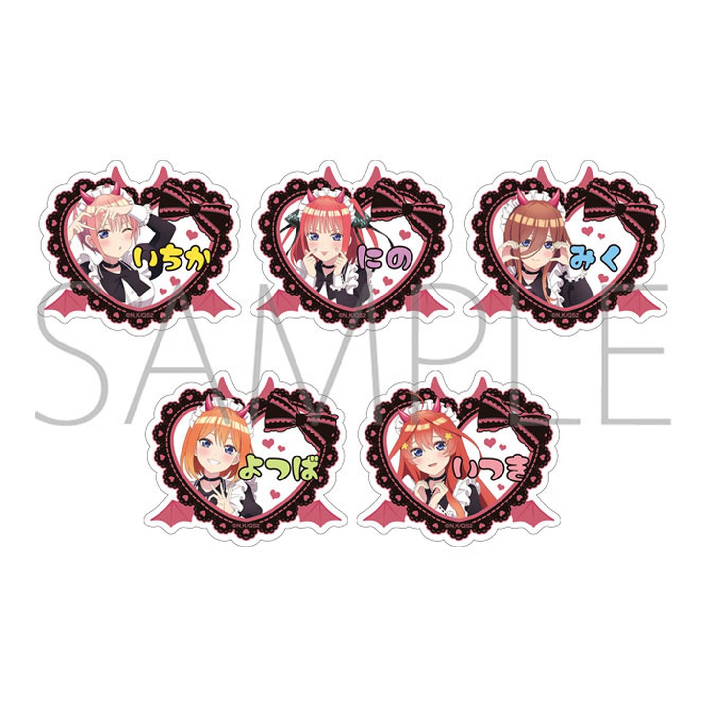 The Quintessential Quintuplets Name Badge Collection (Little Devil Maid) 5Pack BOX - Image 1