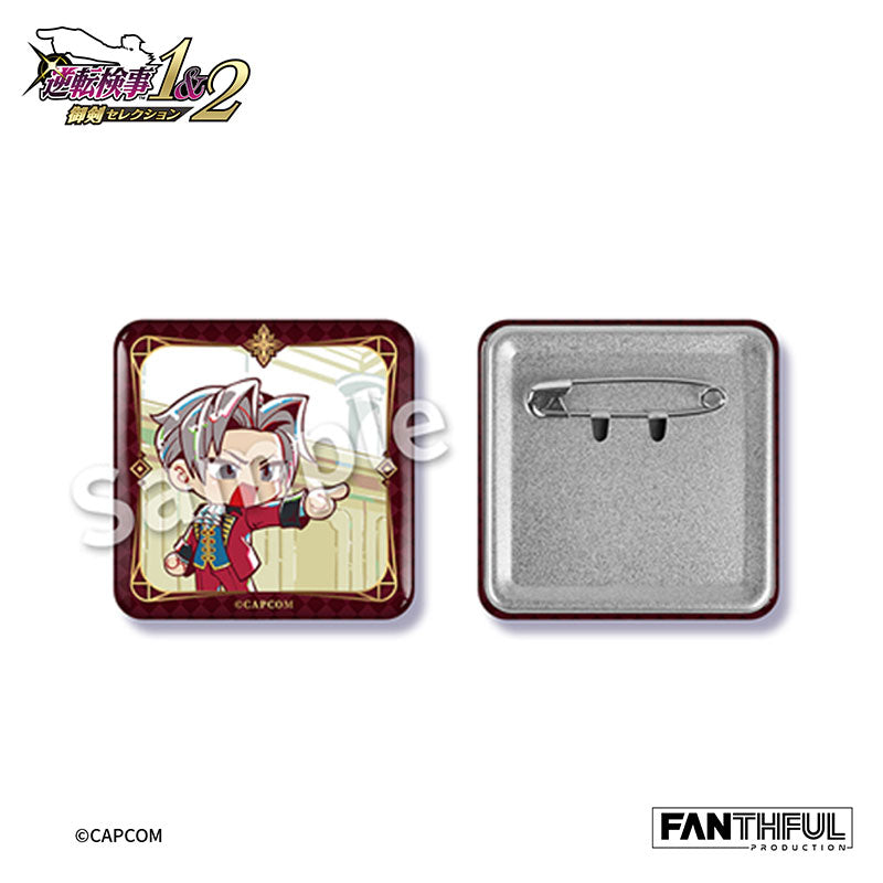 Ace Attorney Investigations Chibi Chara Tin Badge 10 Pack Box - Image 6
