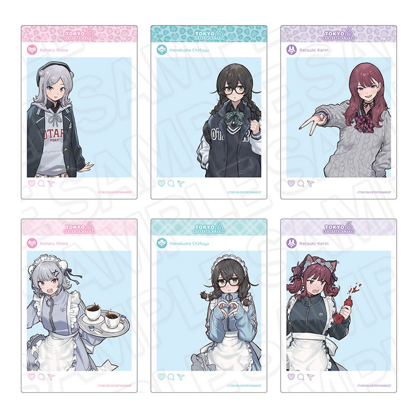 TOKYO6 Characters SNS Style Clear Snap (Blind) 6Item Set - Image 1