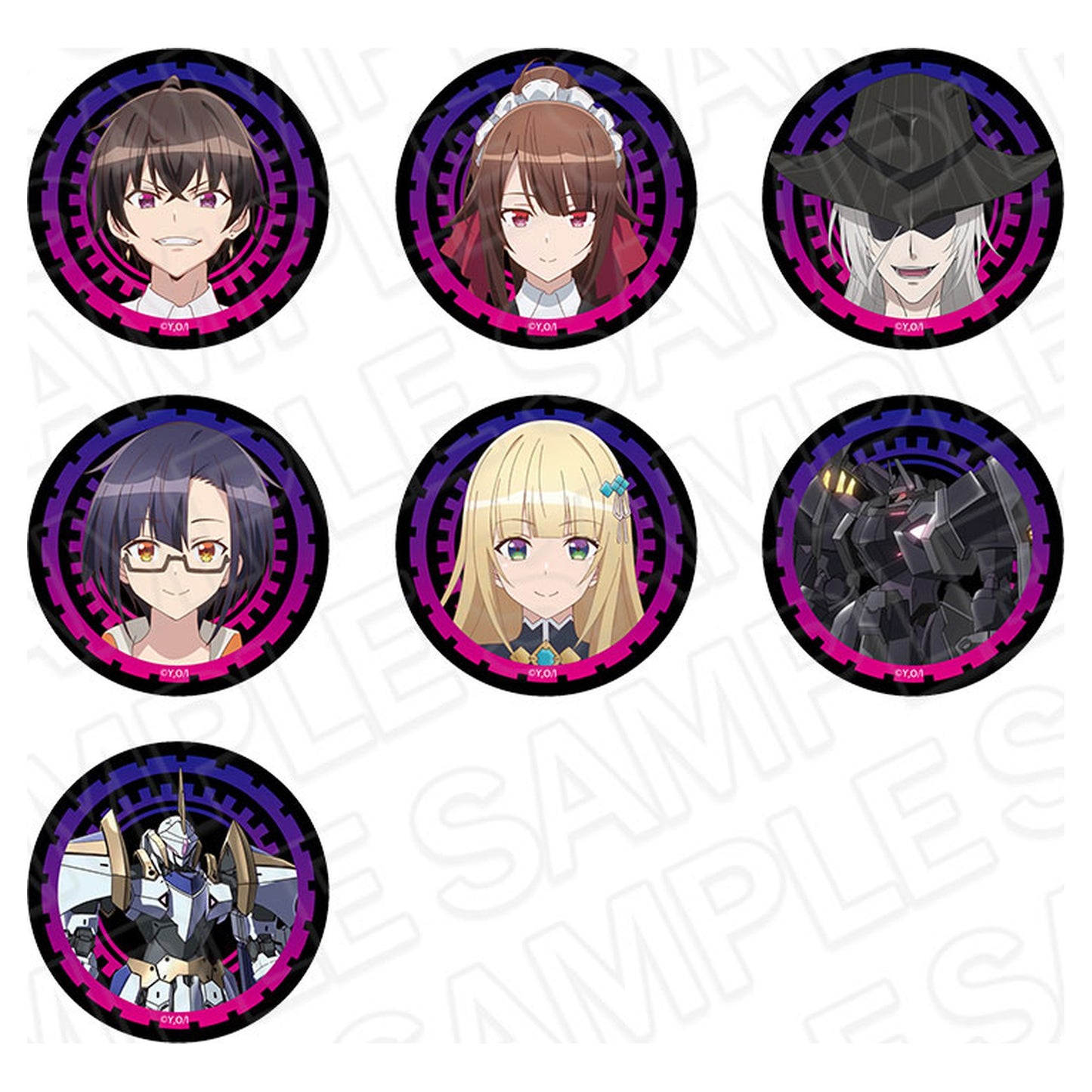 Ore wa Seikan Kokka no Akutoku Ryoushu! Tin Badge 7Item Set - Image 1