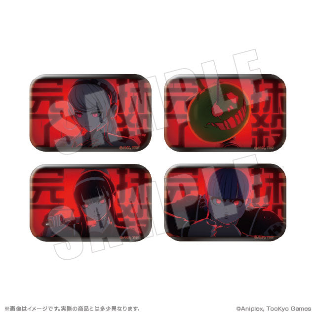 HUNDRED LINE -Last Defense Academy- Finishing Blow Square Tin Badge Collection Vol.2 8Pack BOX - Image 3