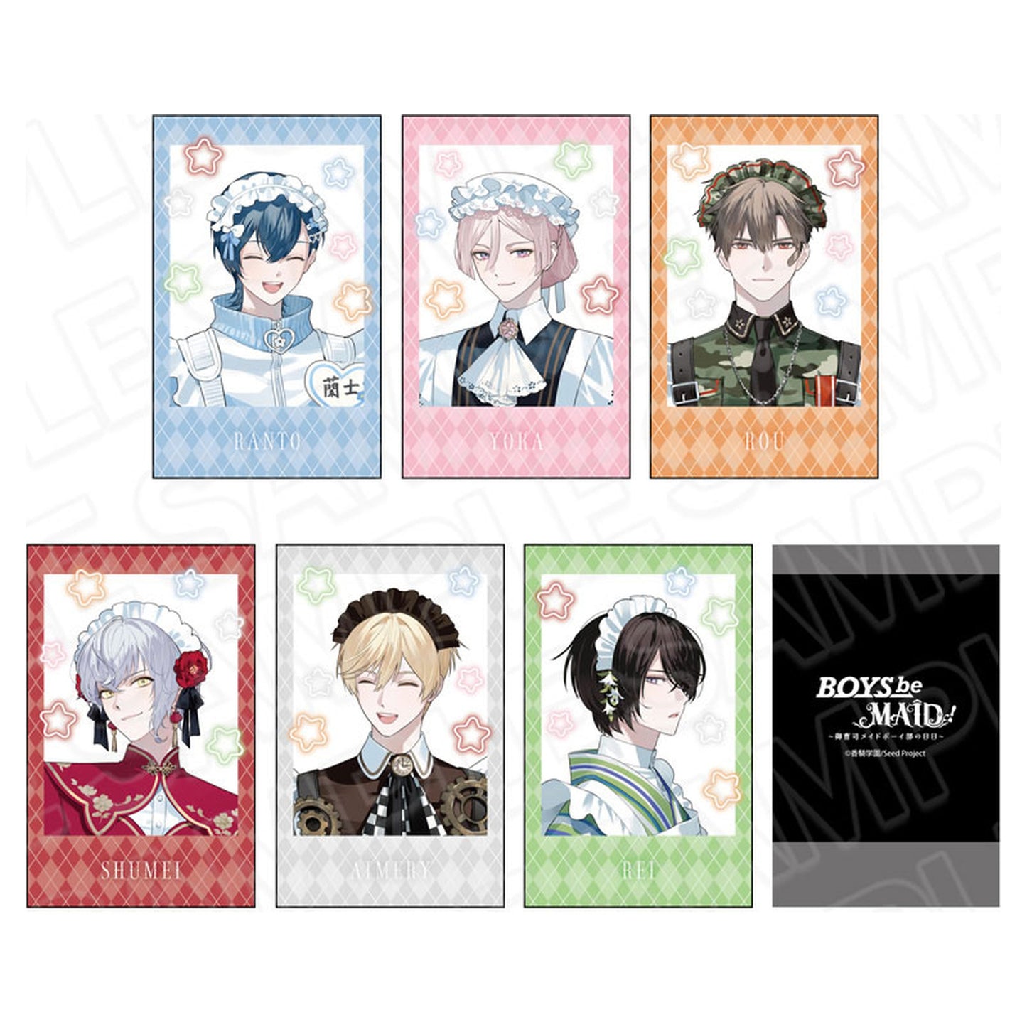 BOYS be MAID! -Onzoushi Maid Boy Bu no Hibi- Instant Photo Style Card Maid Outfit ver. Set - Image 1