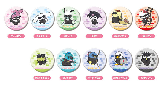 Sanrio Characters CAN Badge Manekkoode Spy Ver. 11Pack BOX - Image 2