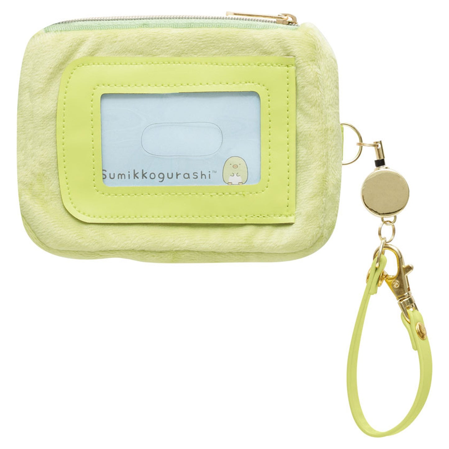 Sumikko Gurashi Plush Pass Case with Reel - Penguin? - Image 1