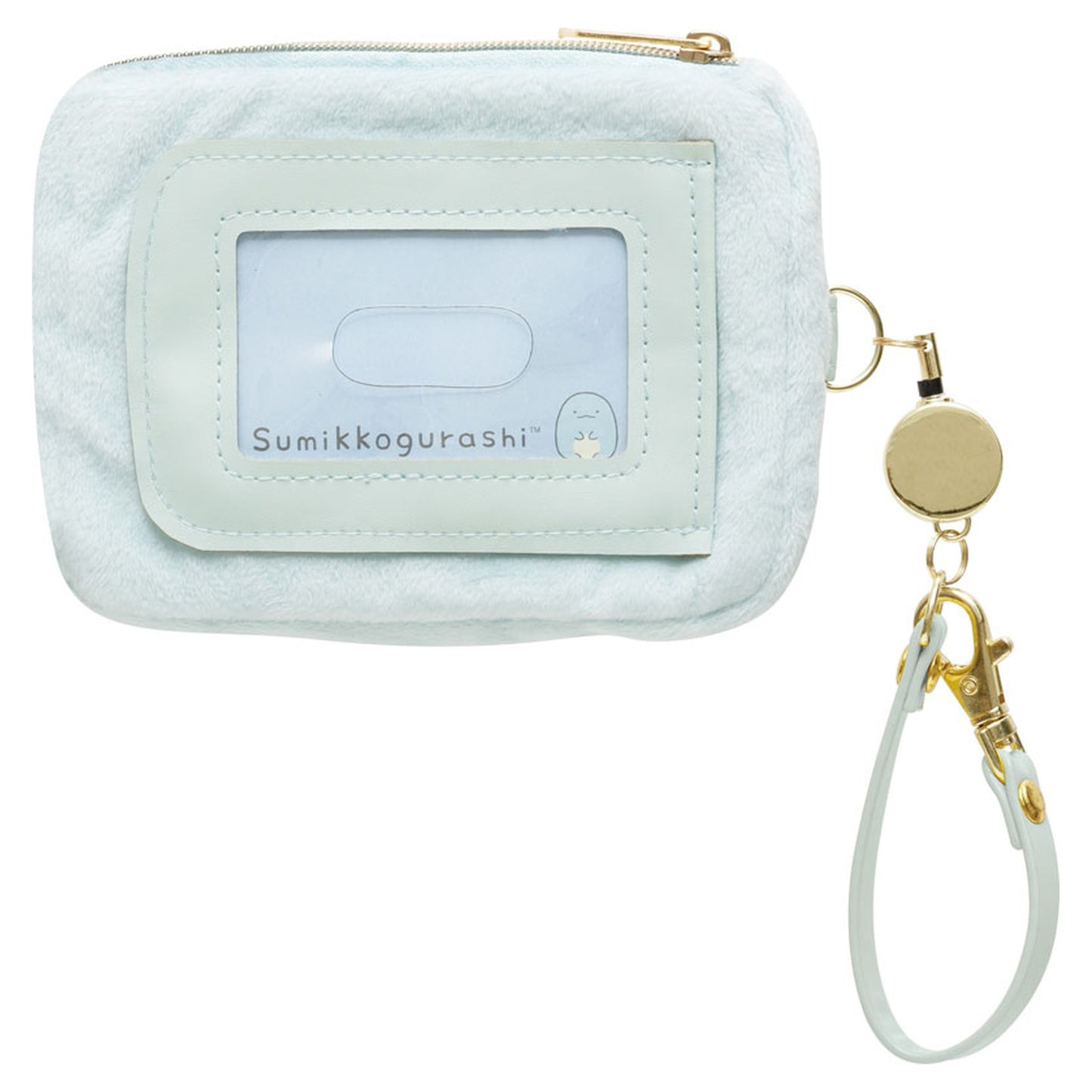 Sumikko Gurashi Plush Pass Case with Reel Tokage - Image 1
