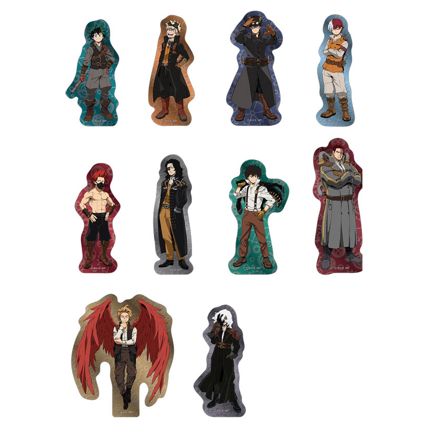 My Hero Academia Metal Sticker Selection Steampunk ver. 10Pack BOX - Image 1