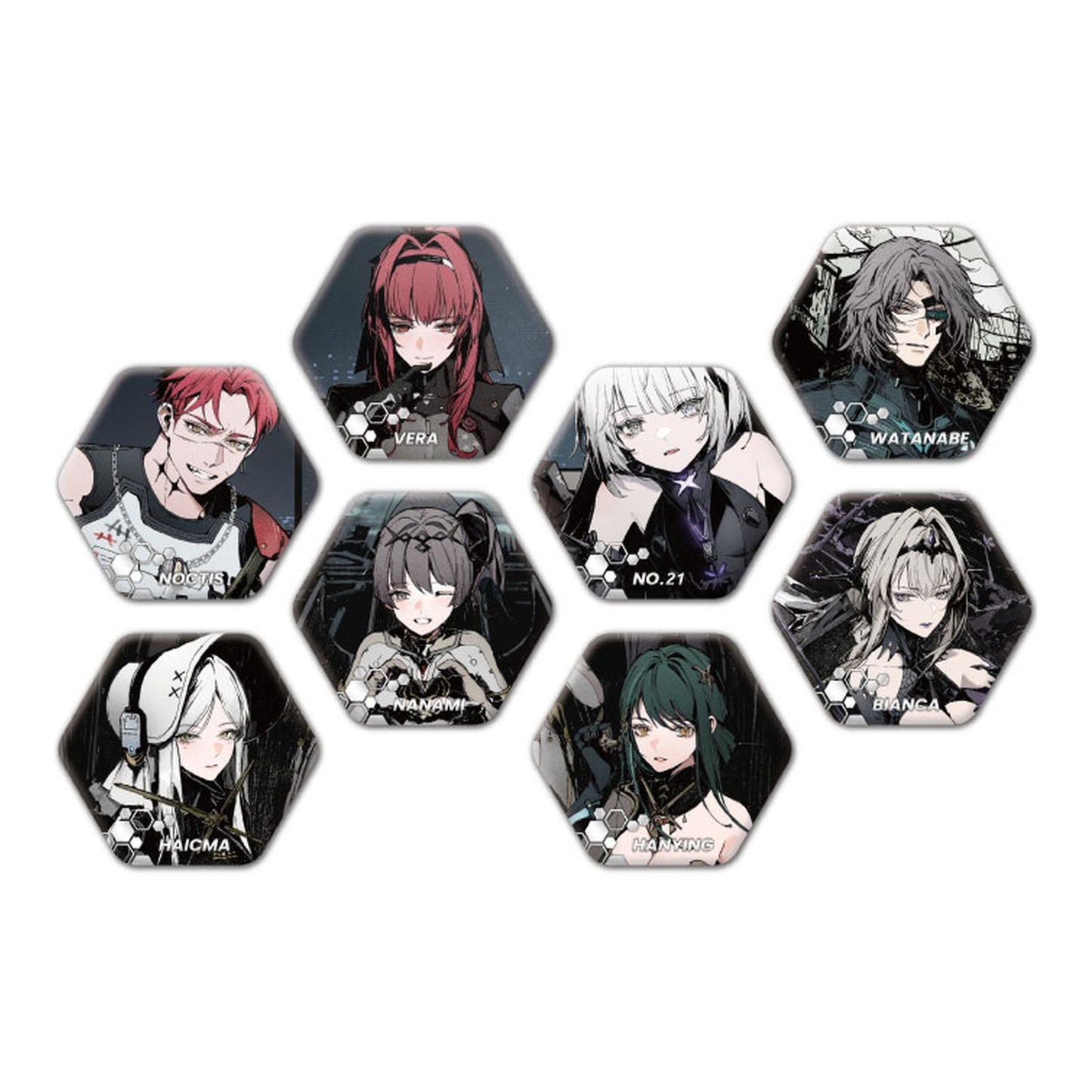 Punishing: Gray Raven Xiang Yu Shi Yuan Series Trading Hologram Tin Badge vol.4 8Pack BOX - Image 1