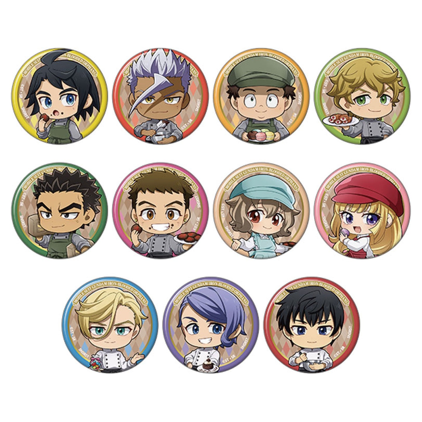 Mobile Suit Gundam: Iron-Blooded Orphans Chara Badge Collection Patissier Style 11Pack BOX - Image 1