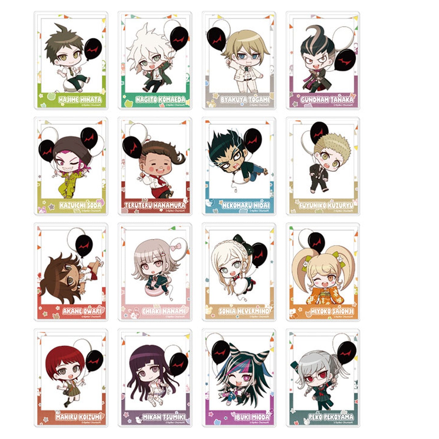 Danganronpa 2 Chibi Character Tradable Acrylic Cards Complete Set - Image 1