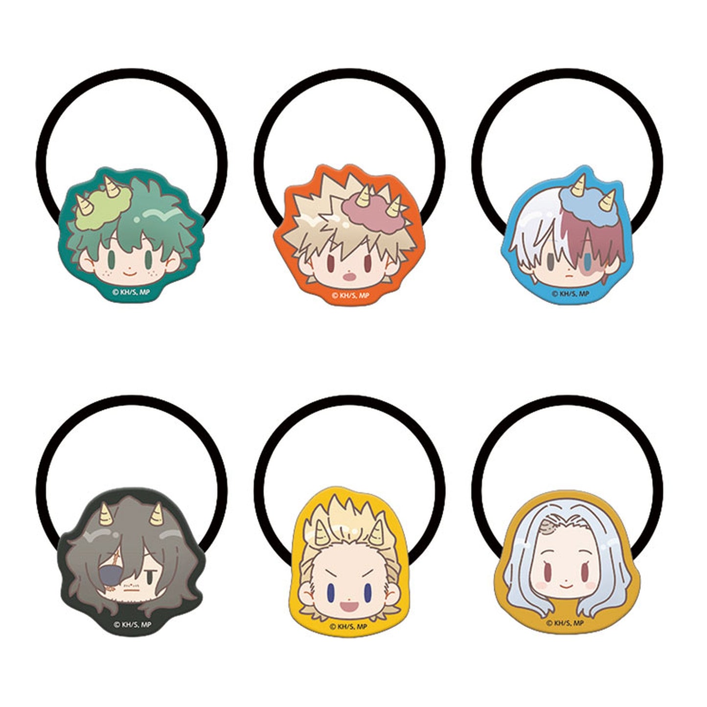 My Hero Academia Acrylic Hair Tie Collection 6Pack BOX - Image 1