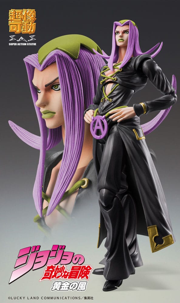 JoJo's Bizarre Adventure Part 5 Super Action Action Figure Chozokado Leone Abbacchio Black Ver. 16 cm