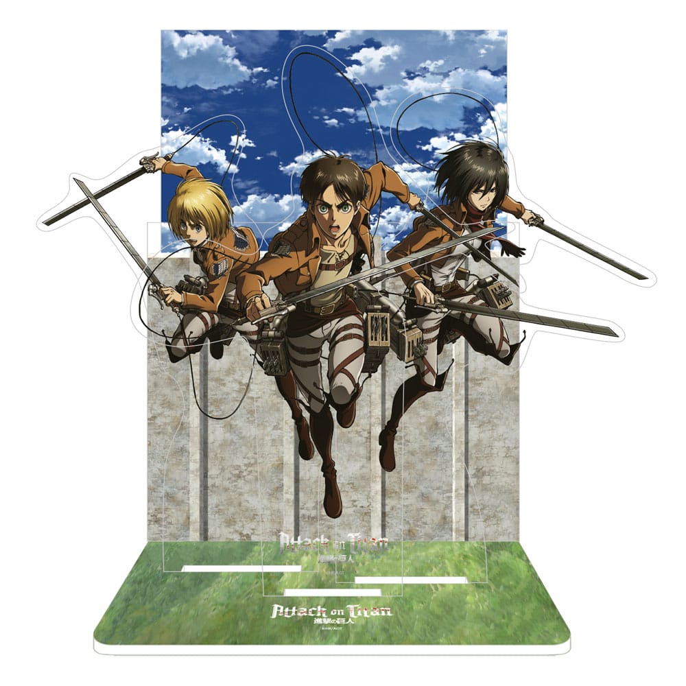 Attack on Titan Acrylic Diorama Eren, Mikasa & Armin 20 cm