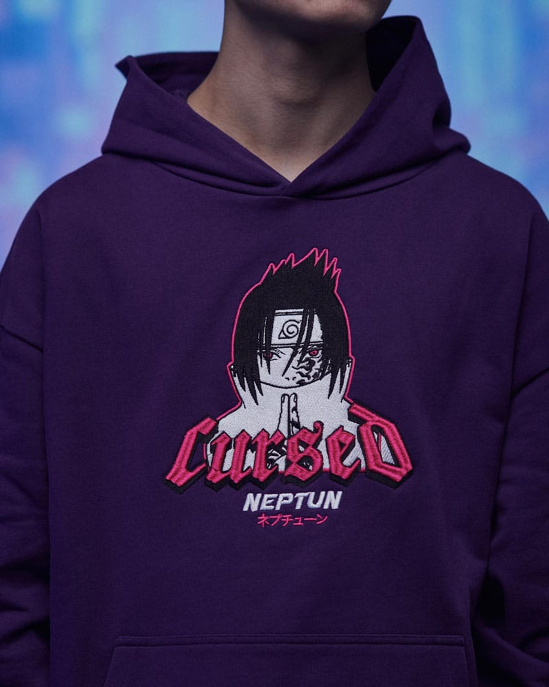Naruto Shippuden Hooded Sweater Graphic Purple