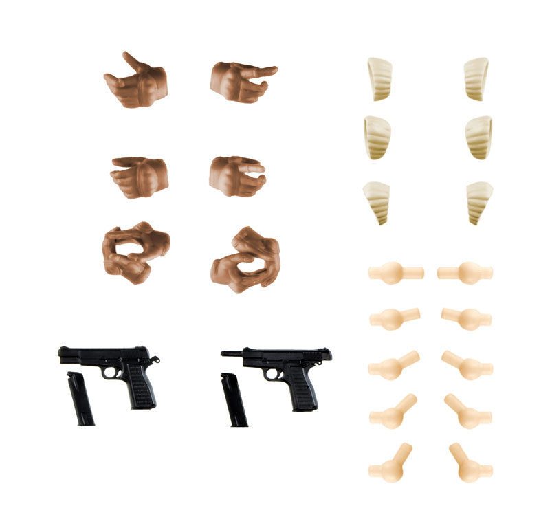 LittleArmory Sousai Shoujo Teien Tactical Glove 2 Handgun Set (Tan) Plastic Model - Image 2