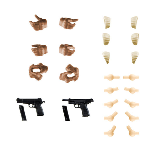 LittleArmory Sousai Shoujo Teien Tactical Glove 2 Handgun Set (Tan) Plastic Model - Image 2