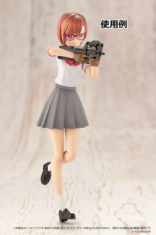 LittleArmory Sousai Shoujo Teien Tactical Glove 2 Handgun Set (Tan) Plastic Model - Image 4
