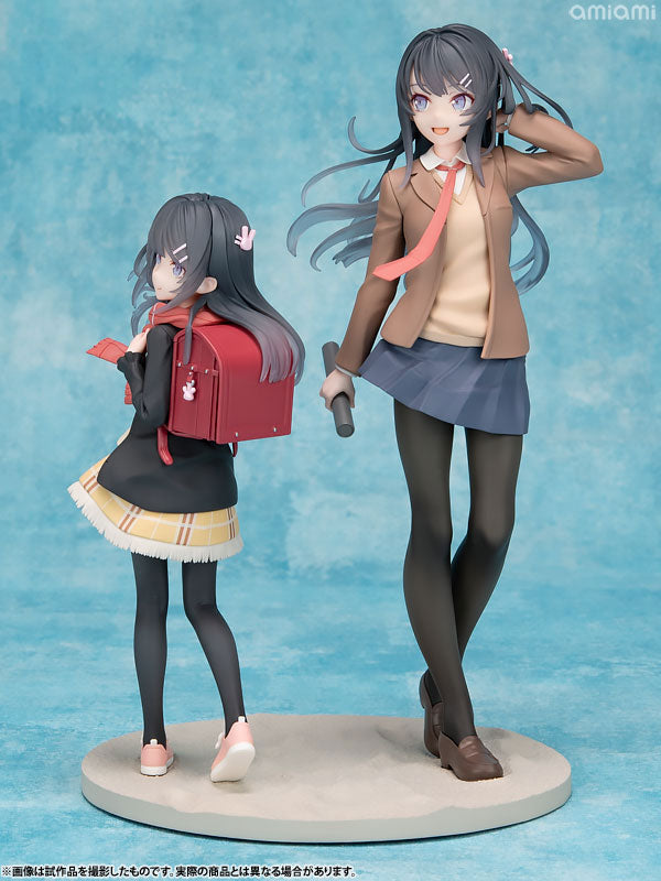 KDcolle Rascal Does Not Dream of a Knapsack Kid Mai Sakurajima Graduation Ver. & Knapsack Kid KADOKAWA Set Figure - Image 3