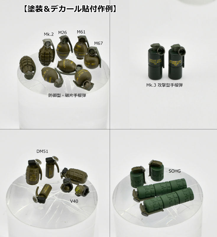 LittleArmory [LD046] Hand Grenade Set 1/12 Plastic Model - Image 7