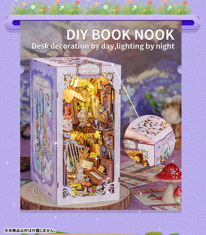 Miniature Dollhouse Flower Forest Concert Wooden Handmade DIY Book Shelf Kit - Image 8