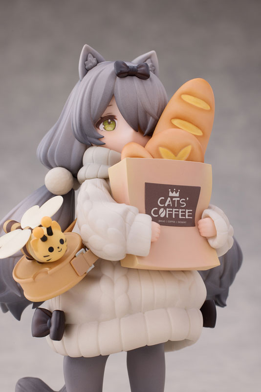 "Tea Time Cats Scene" Meow Town "Bread House" Clerk & Customer Set Figure - Image 4