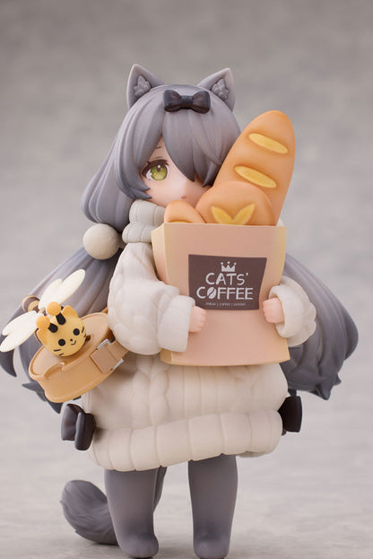 "Tea Time Cats Scene" Meow Town "Bread House" Clerk & Customer Set Figure - Image 5