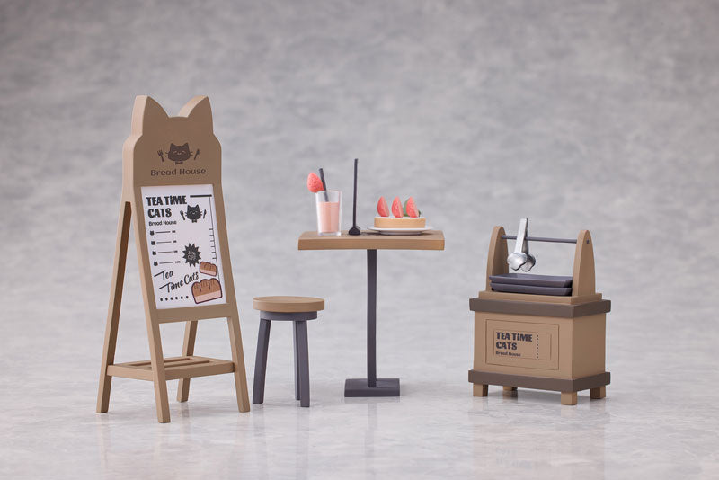 "Tea Time Cats Scene" Meow Town "Bread House" Clerk & Customer Set Figure - Image 9