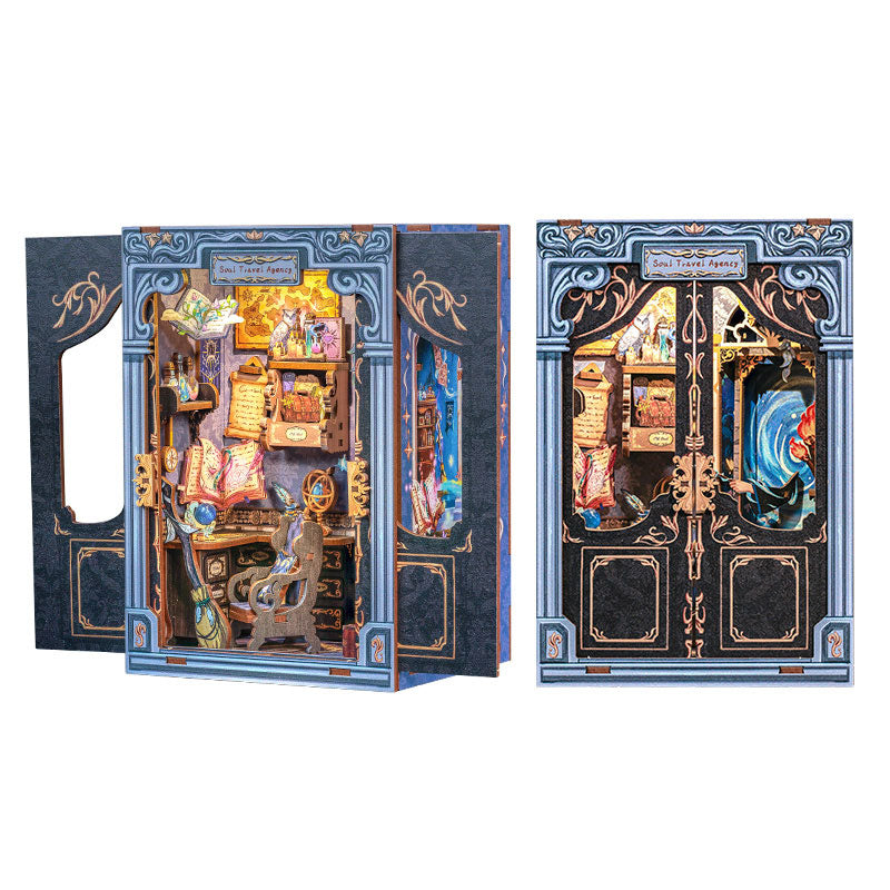 Miniature Doll House Soul Travel Agency Wooden Handmade Kit - Image 4