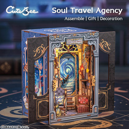 Miniature Doll House Soul Travel Agency Wooden Handmade Kit - Image 8
