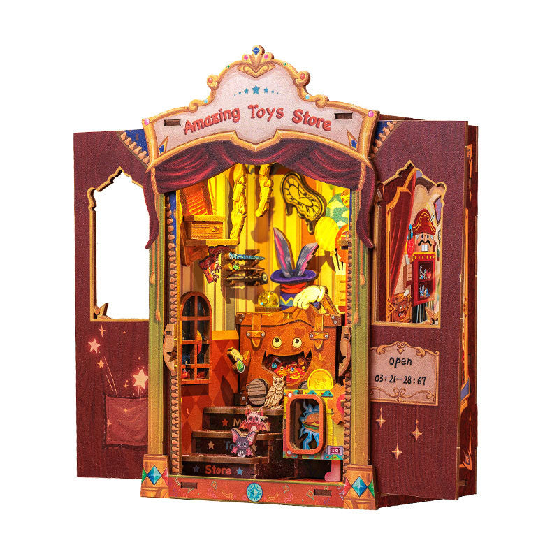 CuteBee Amazing Toys Store Wooden Handmade DIY Doll House Book Shelf Kit - Image 2