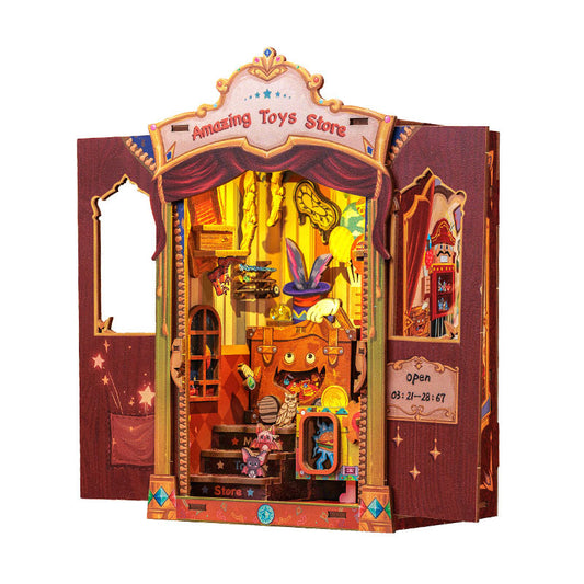 CuteBee Amazing Toys Store Wooden Handmade DIY Doll House Book Shelf Kit - Image 2