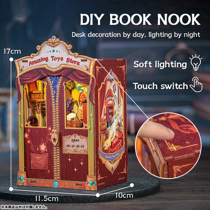 CuteBee Amazing Toys Store Wooden Handmade DIY Doll House Book Shelf Kit - Image 7