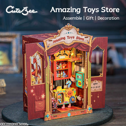 CuteBee Amazing Toys Store Wooden Handmade DIY Doll House Book Shelf Kit - Image 9