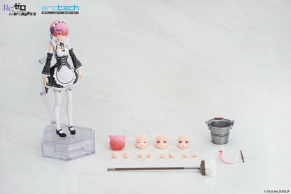 ARCTECH Posable Series Re:ZERO -Starting Life in Another World- Ram 1/8 Posable Figure - Image 9