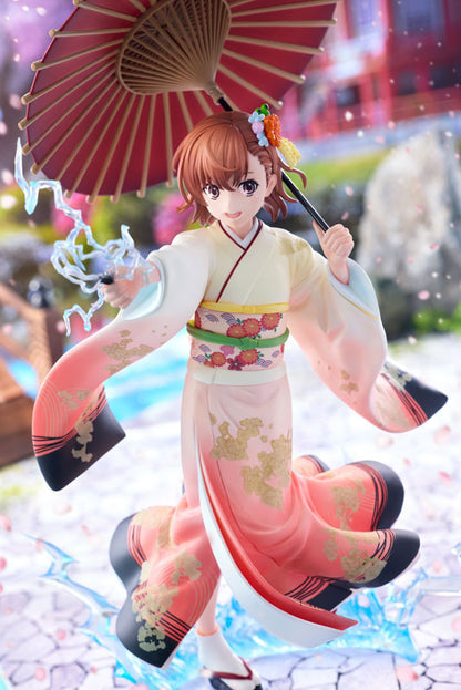 KDcolle A Certain Scientific Railgun T Mikoto Misaka Furisode Kimono ver. KADOKAWA Special Set 1/7 Figure - Image 5