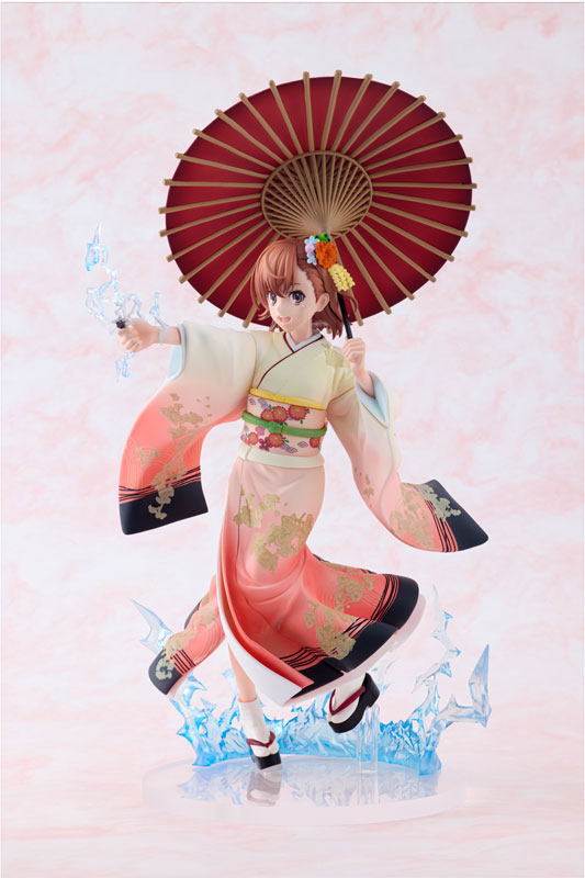 KDcolle A Certain Scientific Railgun T Mikoto Misaka Furisode Kimono ver. KADOKAWA Special Set 1/7 Figure - Image 9